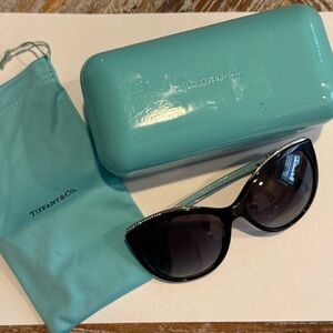 Tiffany & Co. Black Sunglasses with Teal Case